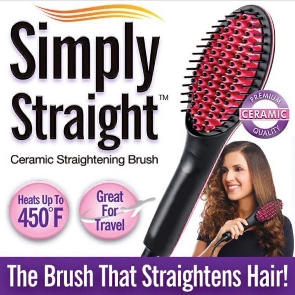 Simply straight hair straightener.  LCD temperature screen.